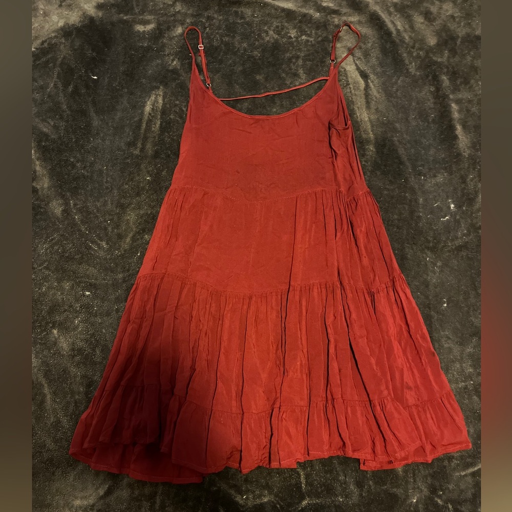 Brandy Melville Burgundy Backless Mini Dress One Size